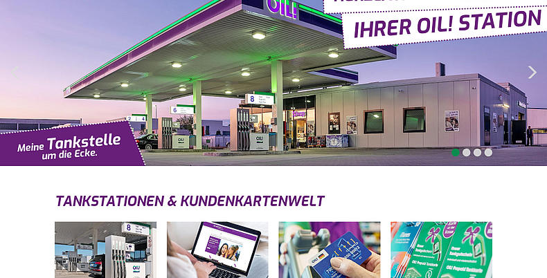Homepage of the OIL! petrol stations